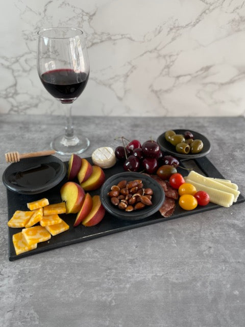 Matte Black Ceramic Charcuterie Board Set || Cheese Board || Party Tray || Serving Dish