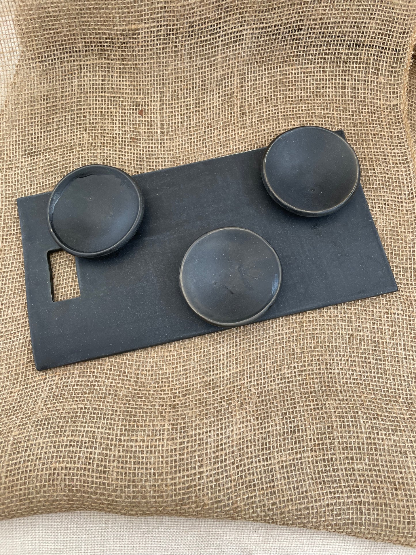 Matte Black Ceramic Charcuterie Board Set || Cheese Board || Party Tray || Serving Dish