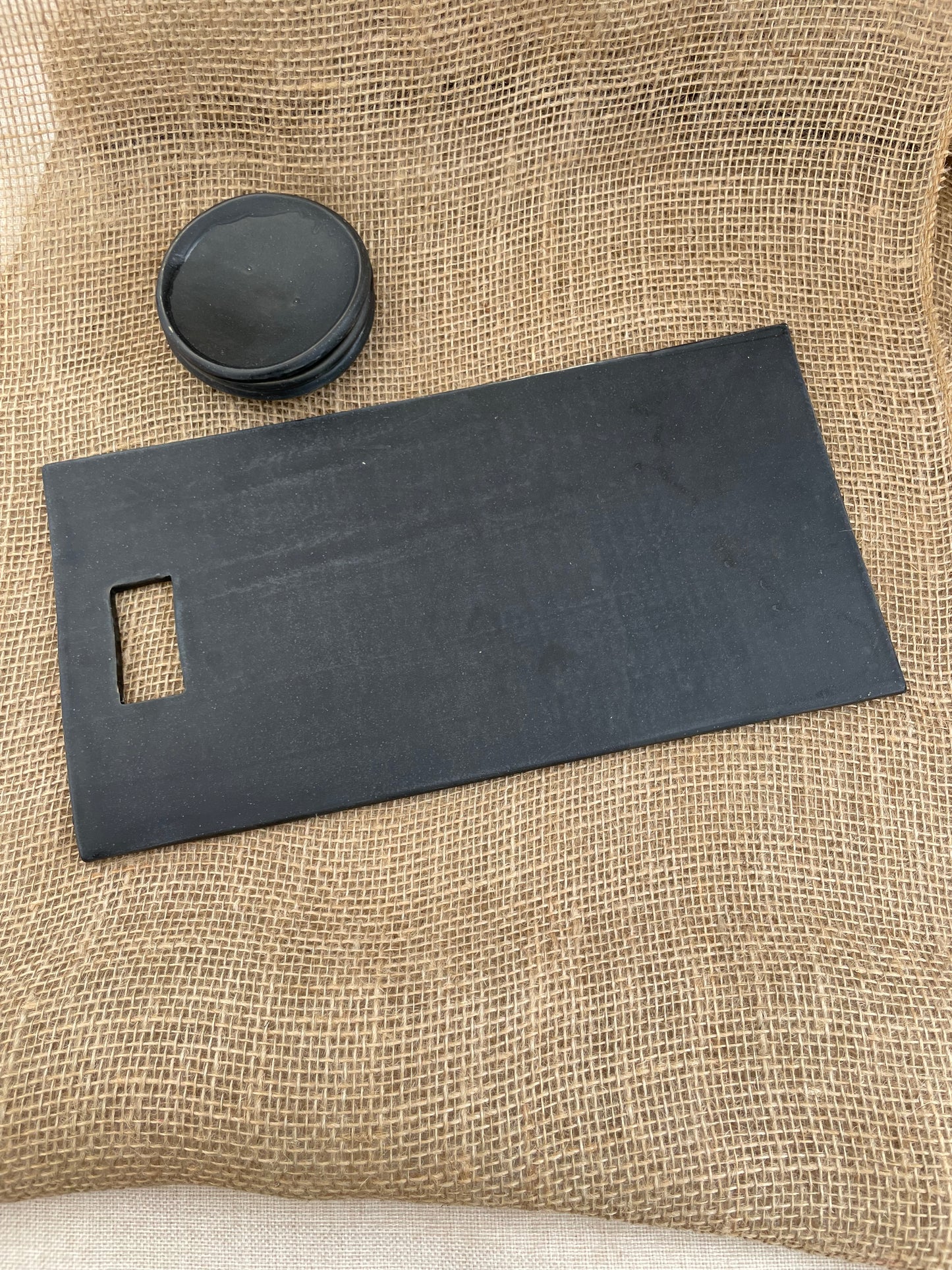 Matte Black Ceramic Charcuterie Board Set || Cheese Board || Party Tray || Serving Dish